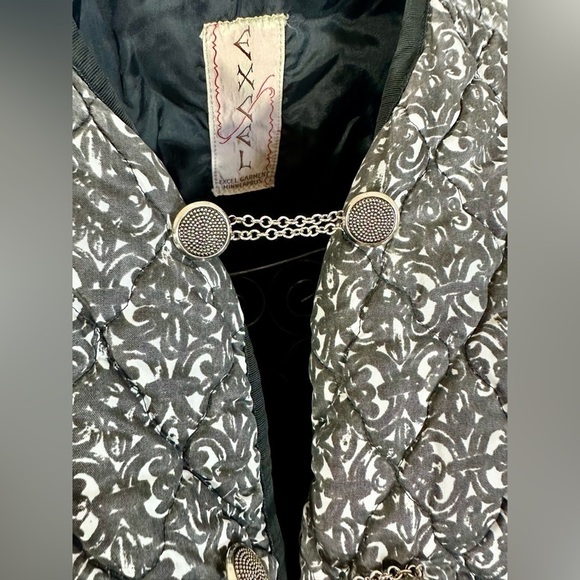 Vintage excel garment minneapolis quilted grey jacket with metal buttons size M - Picture 2 of 10